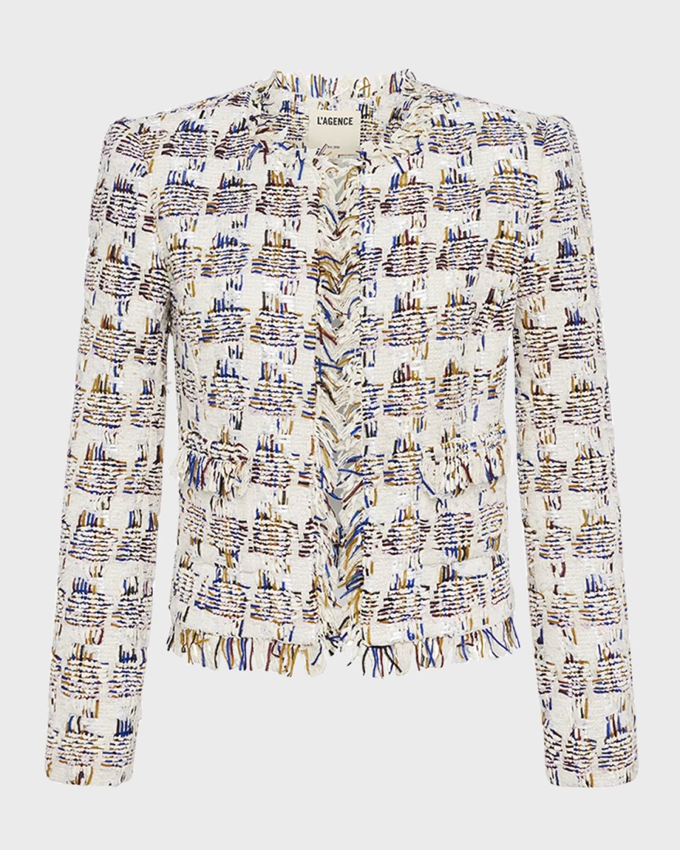 Angelina Plaid Tweed Jacket